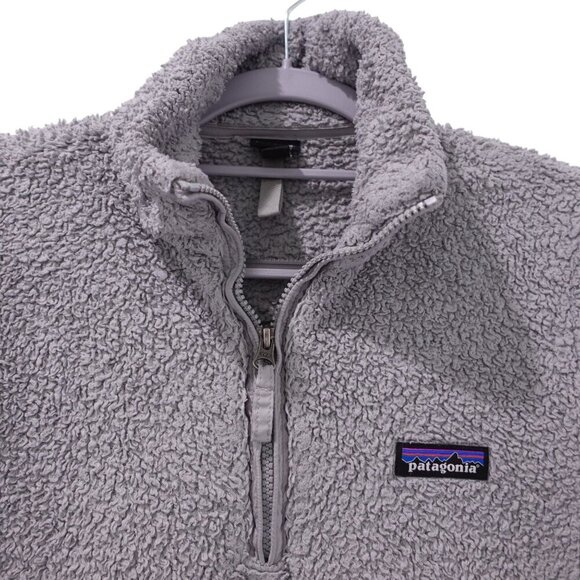 Patagonia Los Gatos 1/4-Zip Fleece Sweater Sz S Gray Slouchy Fit Pullover - Picture 3 of 12
